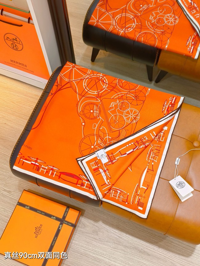 Hermes 90 Square Scarf Silk Twill KY166