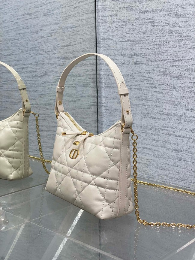 Miss Caro Diorling Mini Bag with Chain Latte Macrocannage Lambskin S5253U