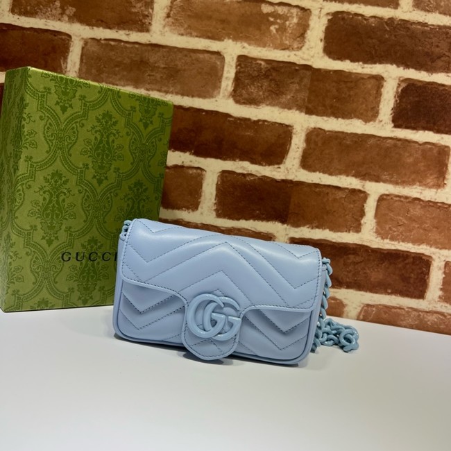 Gucci GG Marmont mini shoulder bag 699757 blue