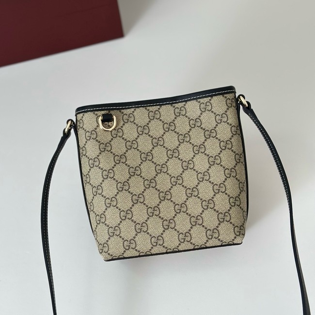 Gucci GG Emblem nano bucket bag GG canvas 847090 black