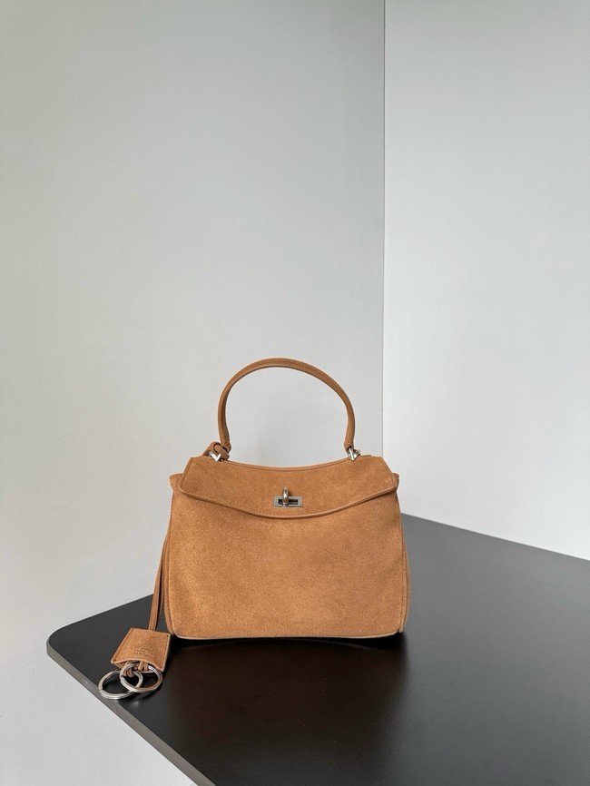 Balenciaga Rodeo Mini Handbag suede shoulder 795456 tan