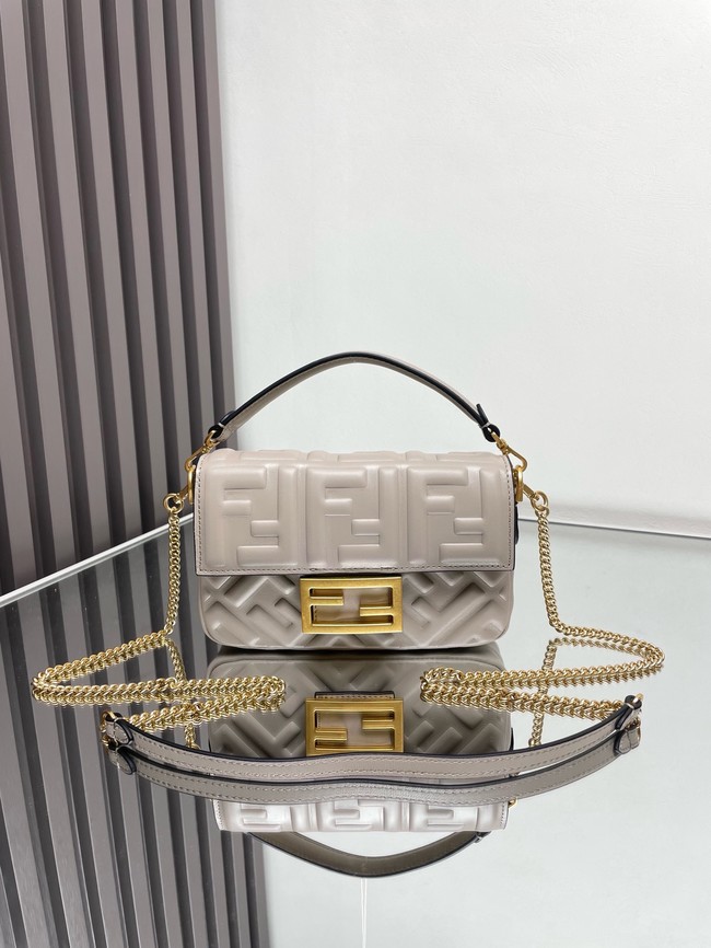 Fendi Baguette Mini Bag 8BS017 gray