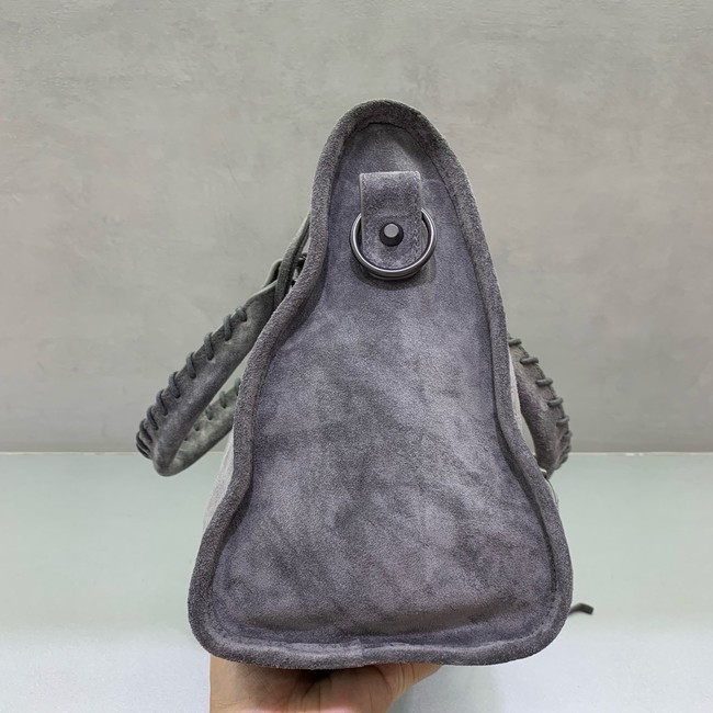 Balenciaga Le City medium suede tote bag 230582 gray