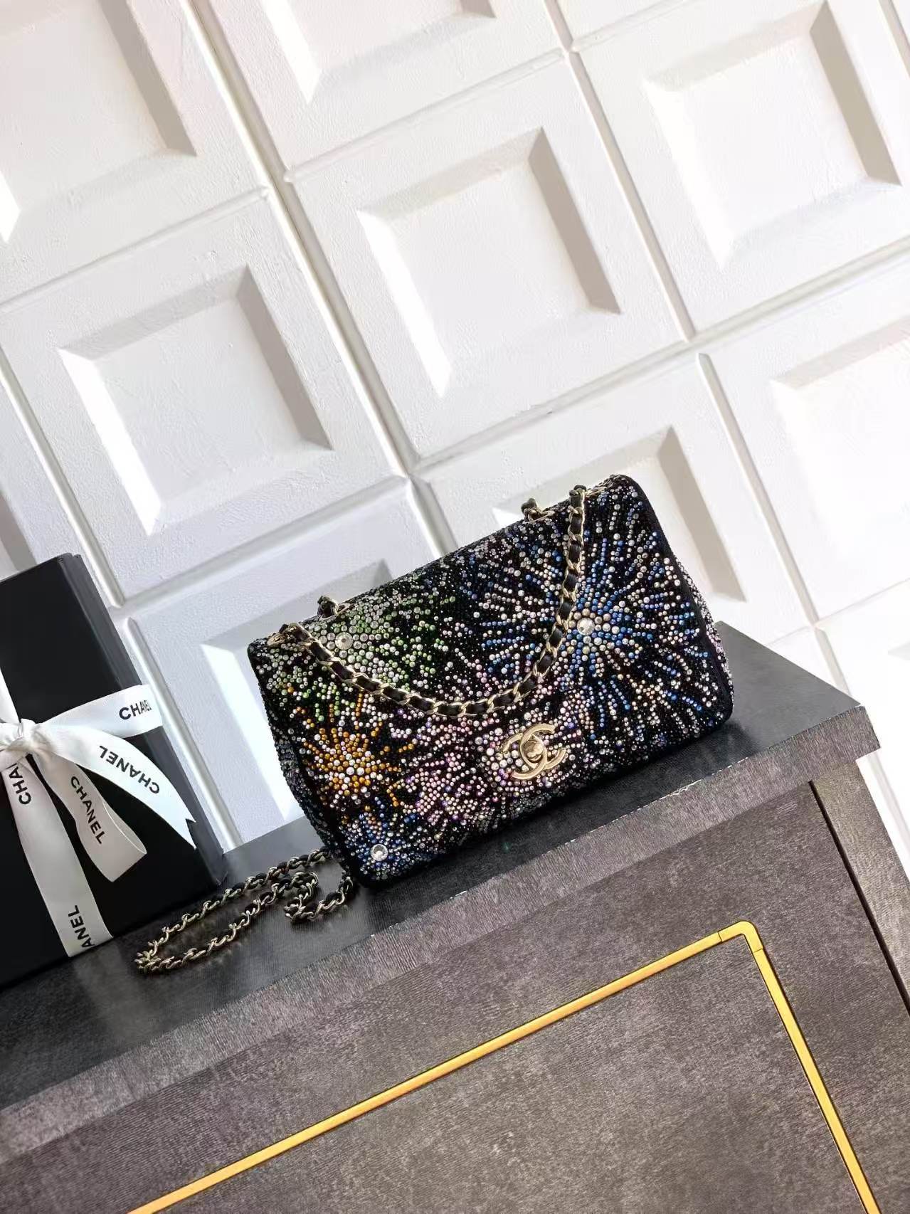 Chanel Starry Sky Diamond Inlay Flat Bag CF6171