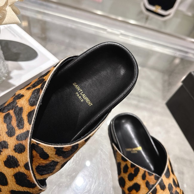 Saint Laurent NICHOLS slides in pony hair leather 08140-1