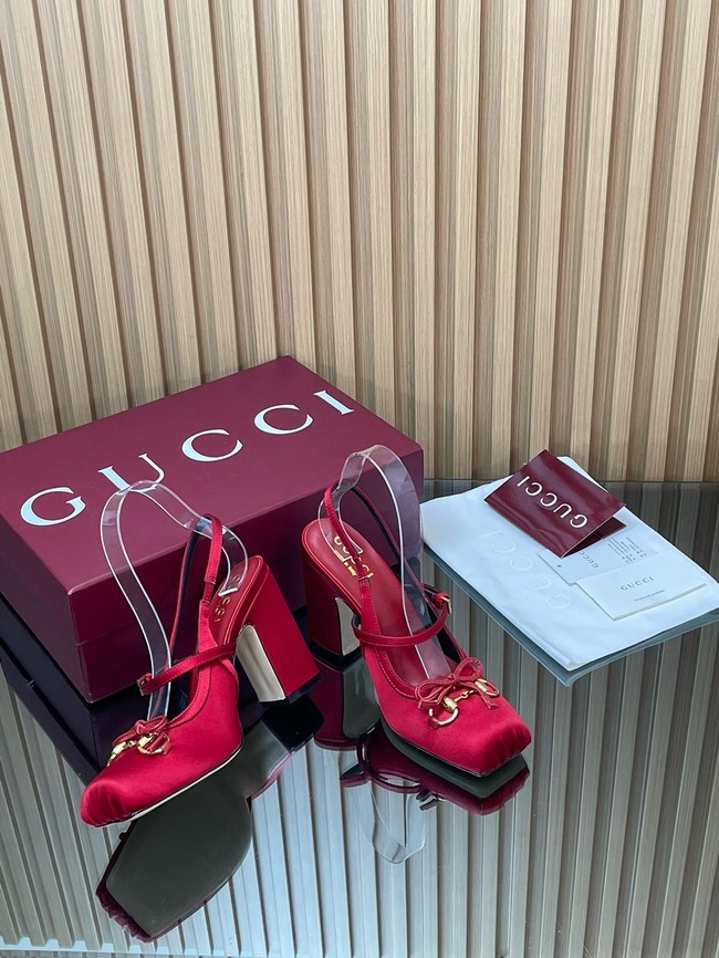 Gucci Womens slingback pump with Horsebit Heel 9.5CM 66924-4
