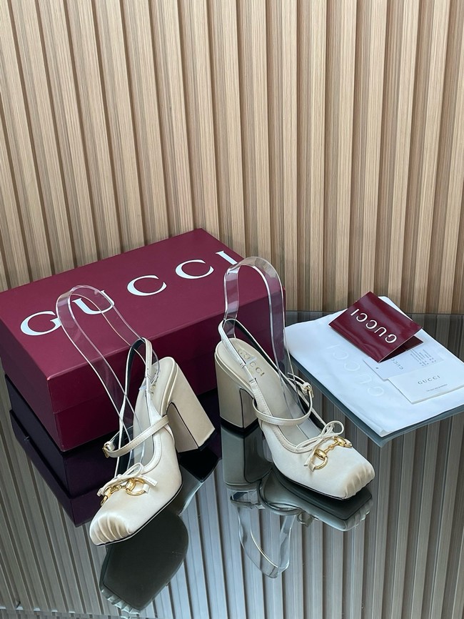 Gucci Womens slingback pump with Horsebit Heel 9.5CM 66924-5