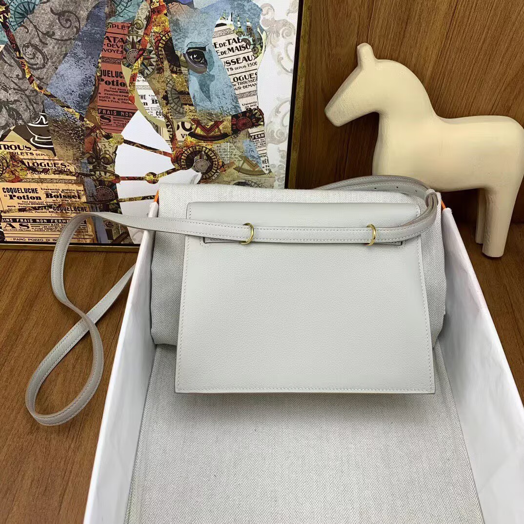Hermes Kelly Danse Original Evercolor Leather 22CM KL22 Light Gold-Tone Hermes Kelly Danse Original Evercolor Leather 22CM KL22 Light Gold-Tone