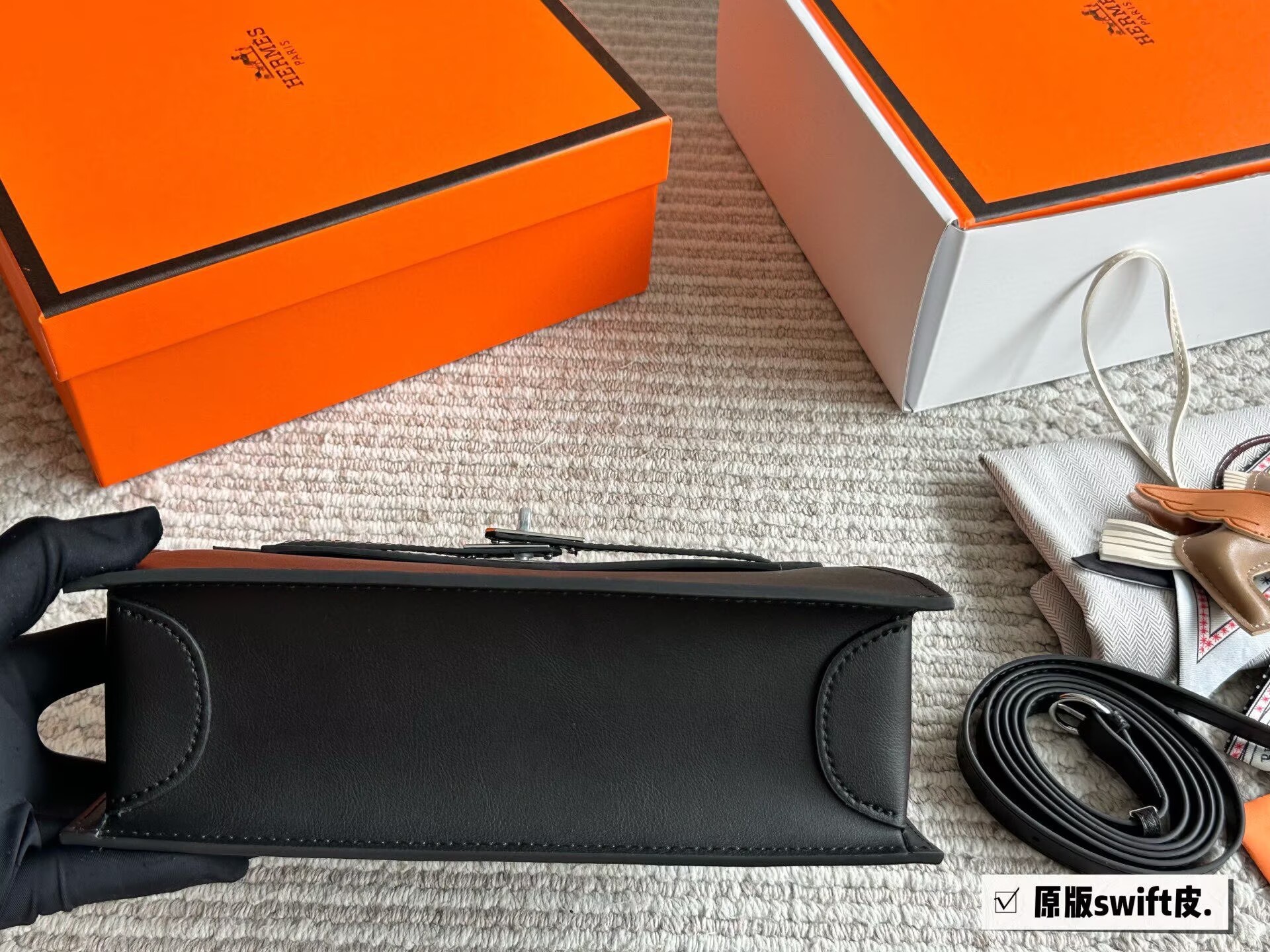 Hermes Kelly Danse Original Swift Leather 22CM KL22 Black Hermes Kelly Danse Original Swift Leather 22CM KL22 Black