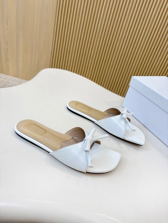Dior Bow Slide White Lambskin KCO583L-3
