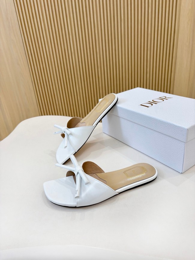 Dior Bow Slide White Lambskin KCO583L-3