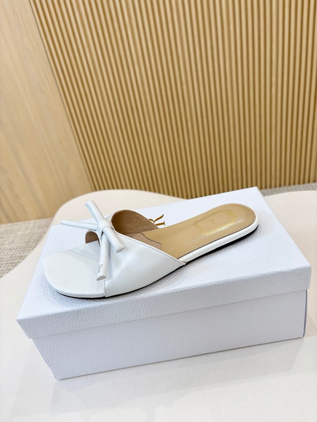 Dior Bow Slide White Lambskin KCO583L-3