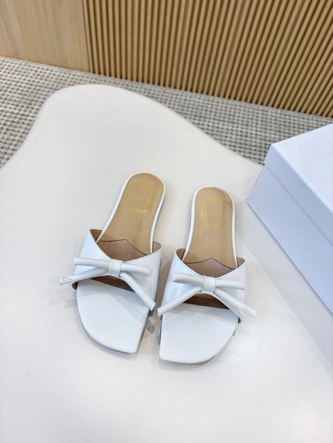 Dior Bow Slide White Lambskin KCO583L-3