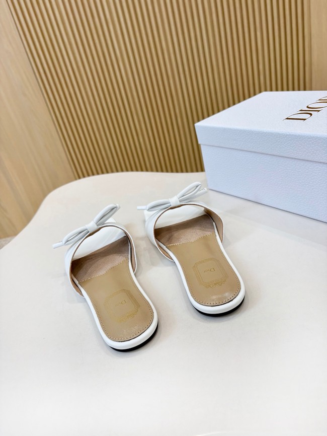 Dior Bow Slide White Lambskin KCO583L-3