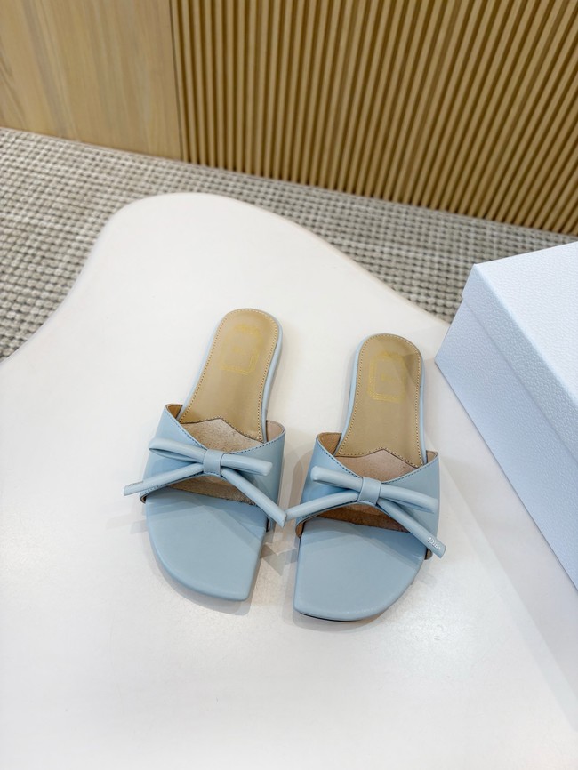 Dior Bow Slide Blue Lambskin KCO583L-4