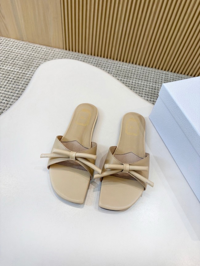 Dior Bow Slide Apricot Lambskin KCO583L-5