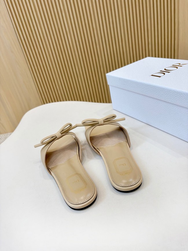 Dior Bow Slide Apricot Lambskin KCO583L-5