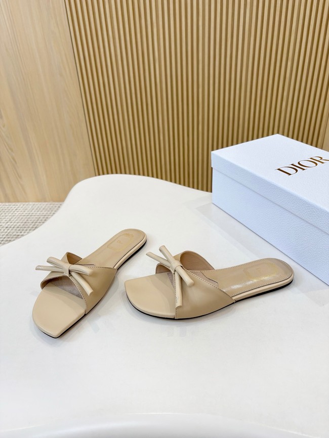 Dior Bow Slide Apricot Lambskin KCO583L-5
