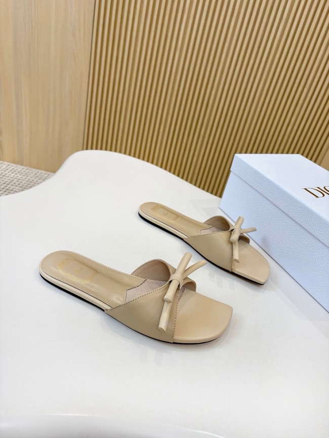 Dior Bow Slide Apricot Lambskin KCO583L-5