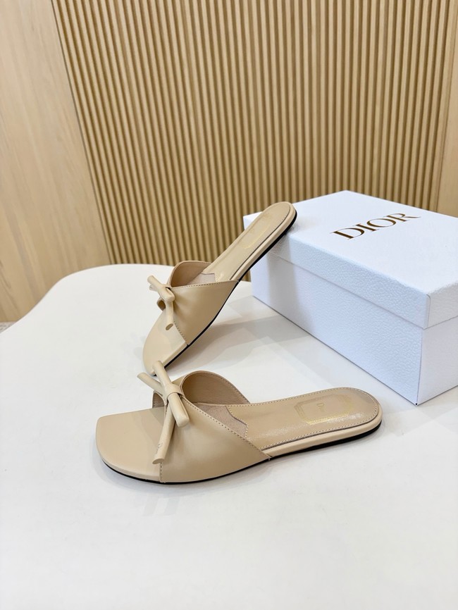 Dior Bow Slide Apricot Lambskin KCO583L-5