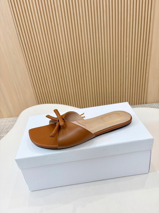 Dior Bow Slide Brown Lambskin KCO583L-6