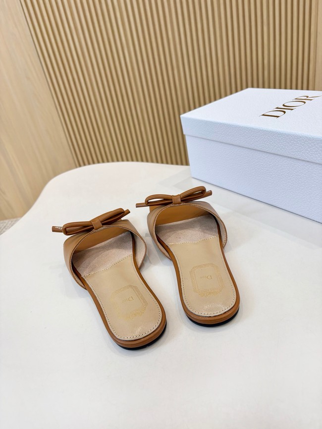 Dior Bow Slide Brown Lambskin KCO583L-6