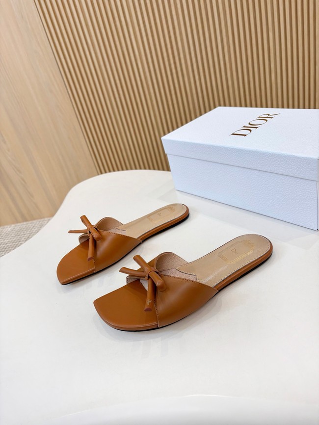 Dior Bow Slide Brown Lambskin KCO583L-6