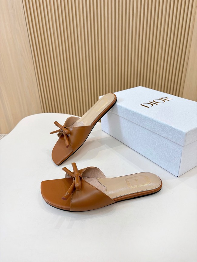 Dior Bow Slide Brown Lambskin KCO583L-6
