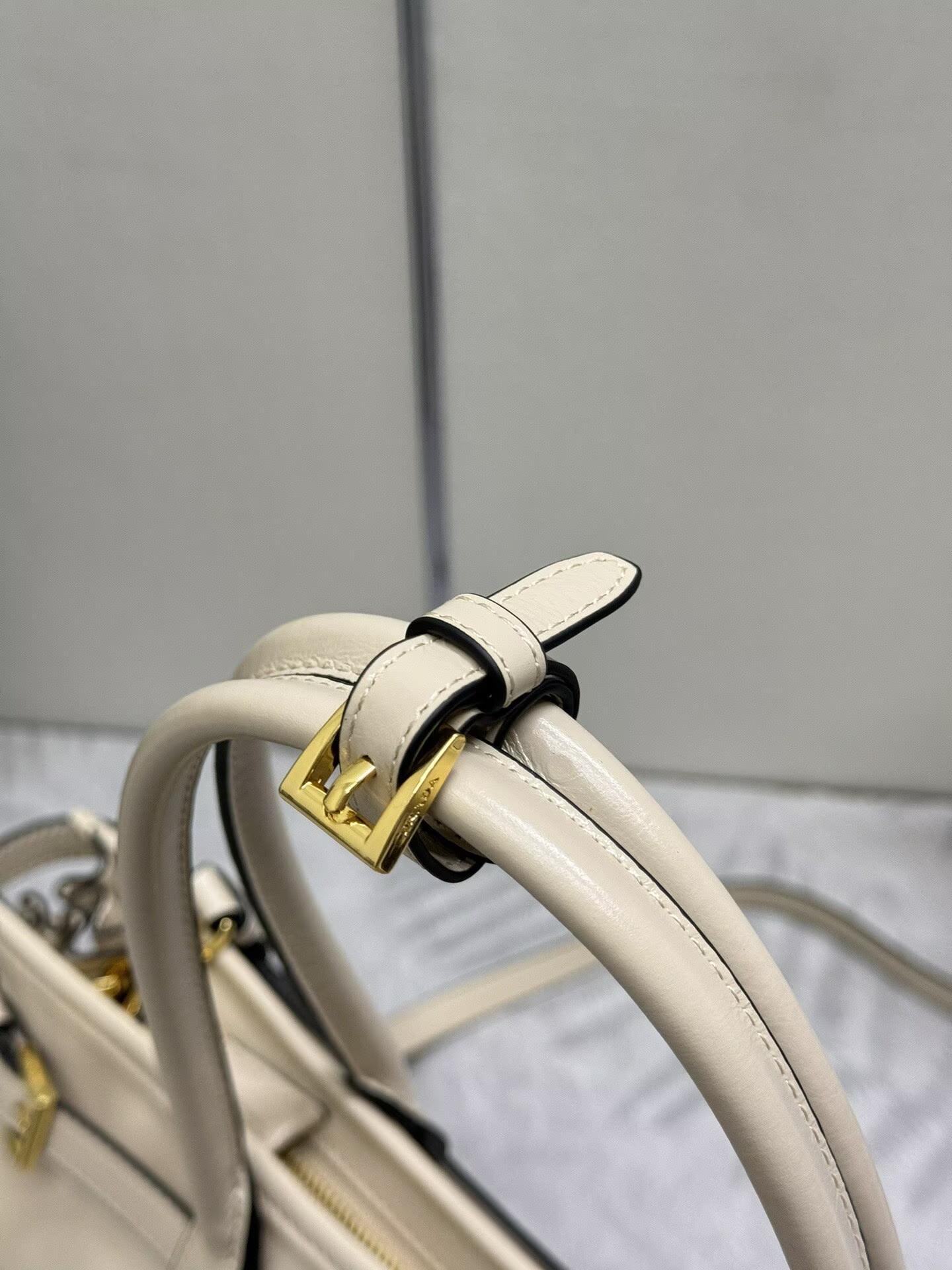 Prada Bonnie Leather Tote Bag 1BA433 Cream Prada Bonnie Leather Tote Bag 1BA433 Cream