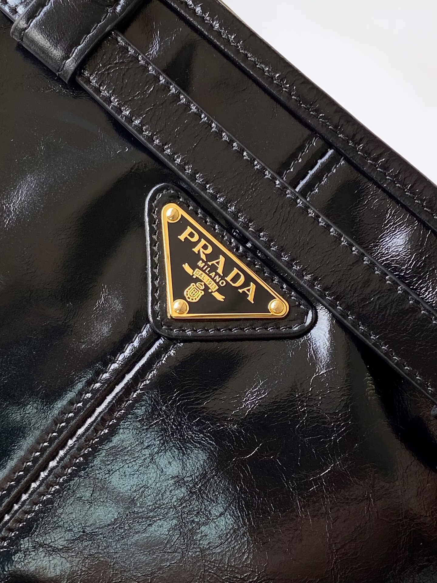 Prada Large Bonnie Leather Tote Bag 1BA439 Black Prada Large Bonnie Leather Tote Bag 1BA439 Black