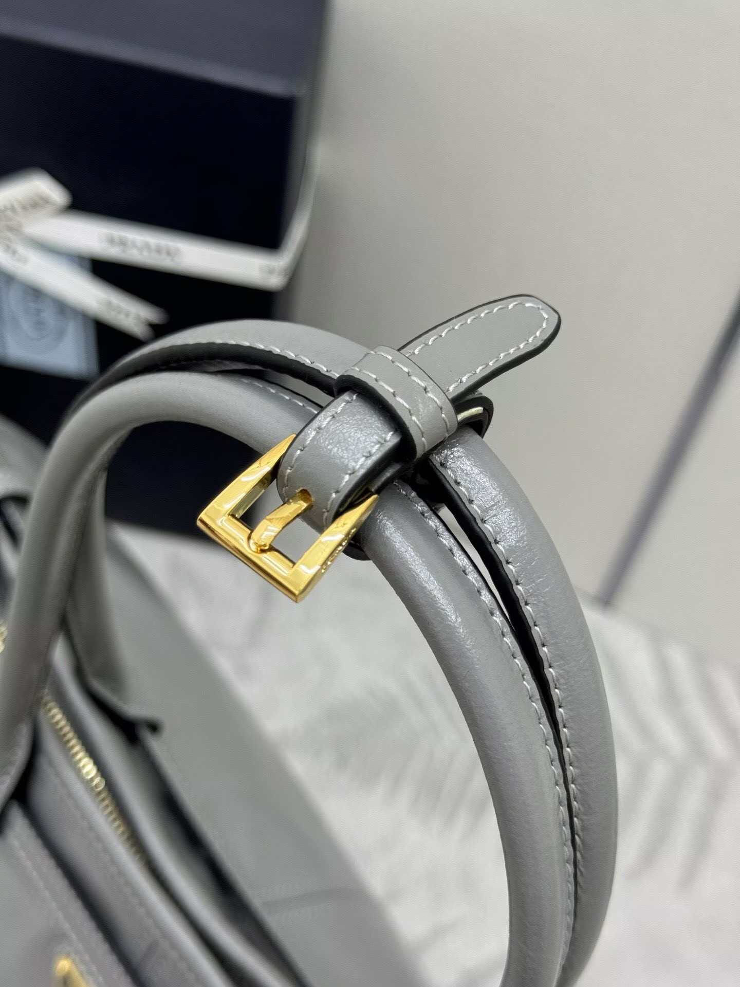 Prada Large Bonnie Leather Tote Bag 1BA439 Gray Prada Large Bonnie Leather Tote Bag 1BA439 Gray