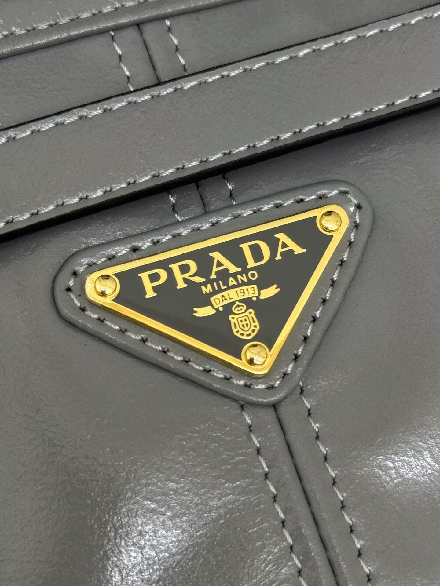 Prada Large Bonnie Leather Tote Bag 1BA439 Gray Prada Large Bonnie Leather Tote Bag 1BA439 Gray