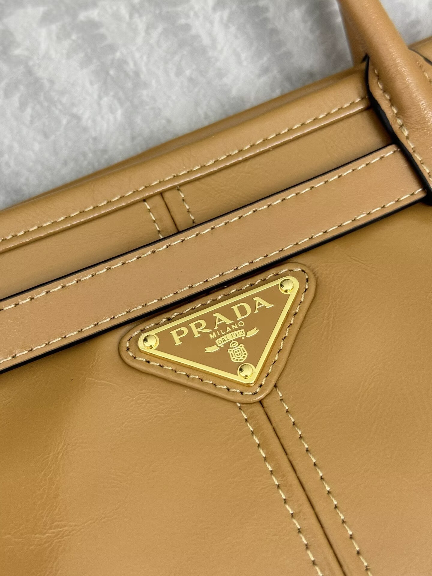 Prada Large Bonnie Leather Tote Bag 1BA439 Khaki Prada Large Bonnie Leather Tote Bag 1BA439 Khaki