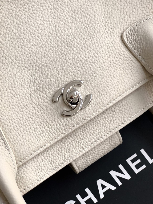 CHANEL Grained Calfskin Tote Bag AS2157 Cream