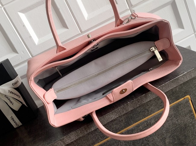 CHANEL Grained Calfskin Tote Bag AS2157 pink