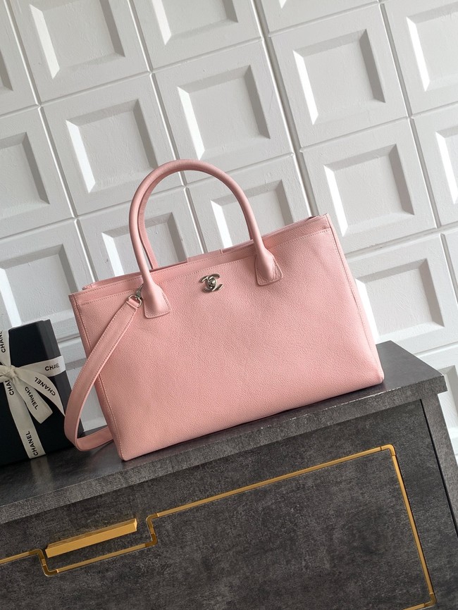 CHANEL Grained Calfskin Tote Bag AS2157 pink
