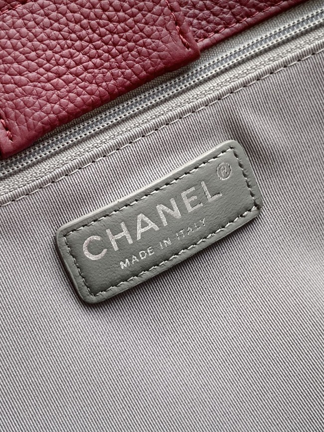 CHANEL Medium Tote Bag AS2156 wine red
