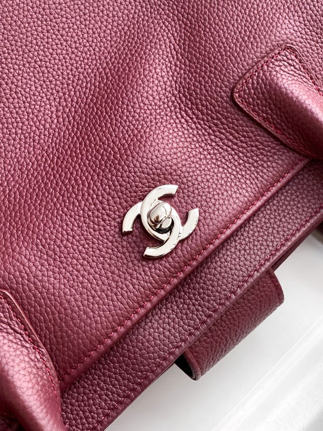 CHANEL Medium Tote Bag AS2156 wine red