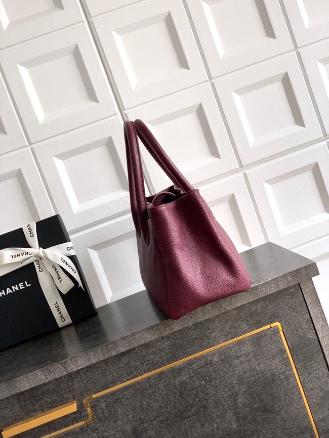 CHANEL Medium Tote Bag AS2156 wine red