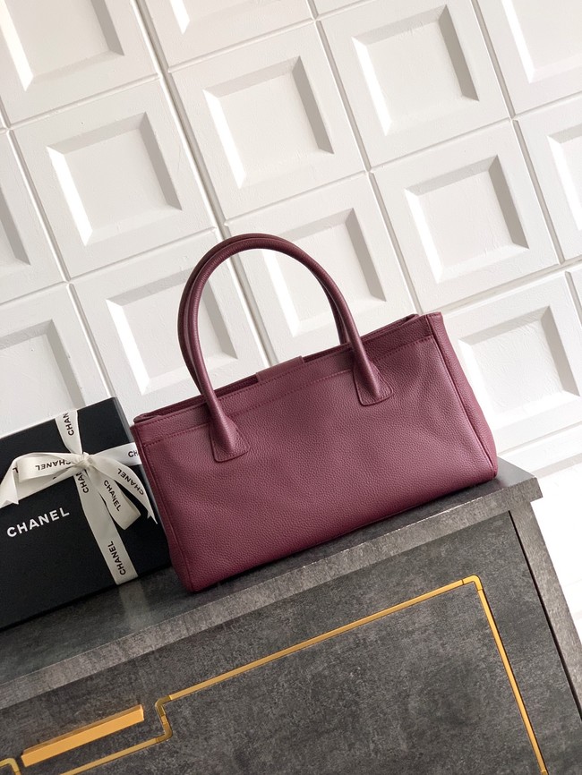 CHANEL Medium Tote Bag AS2156 wine red