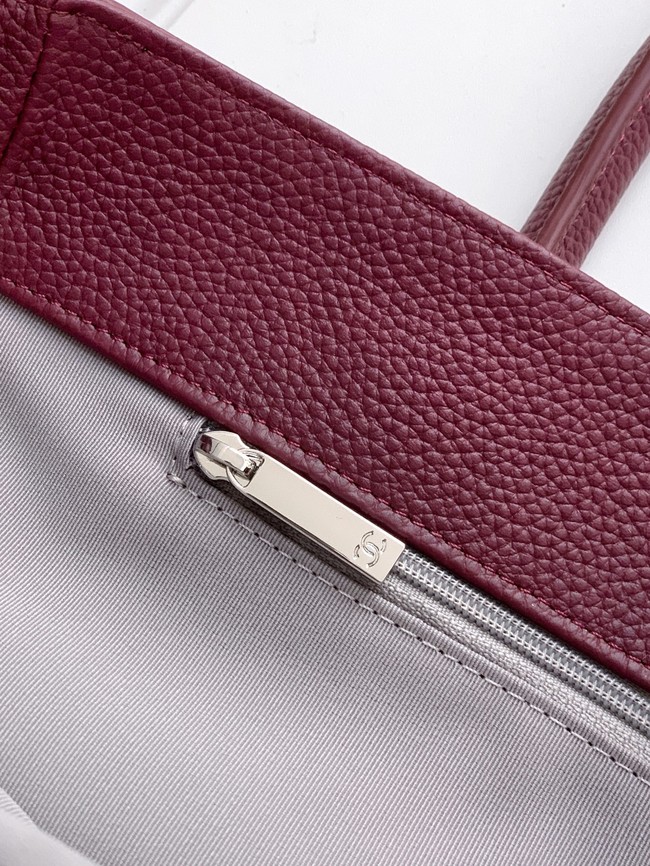 CHANEL Medium Tote Bag AS2156 wine red