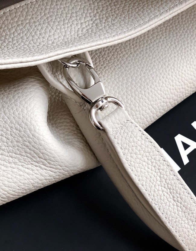 CHANEL Grained Calfskin Tote Bag AS2157 Cream