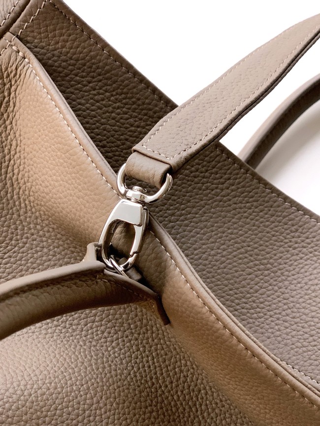 CHANEL Grained Calfskin Tote Bag AS2157 gray