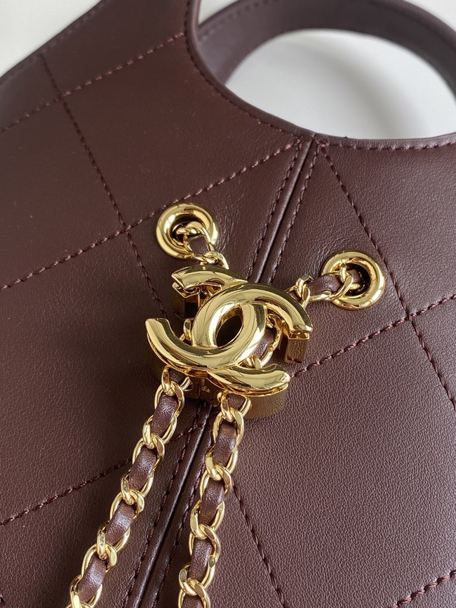CHANEL Small Tote AS6132 Dark Burgundy