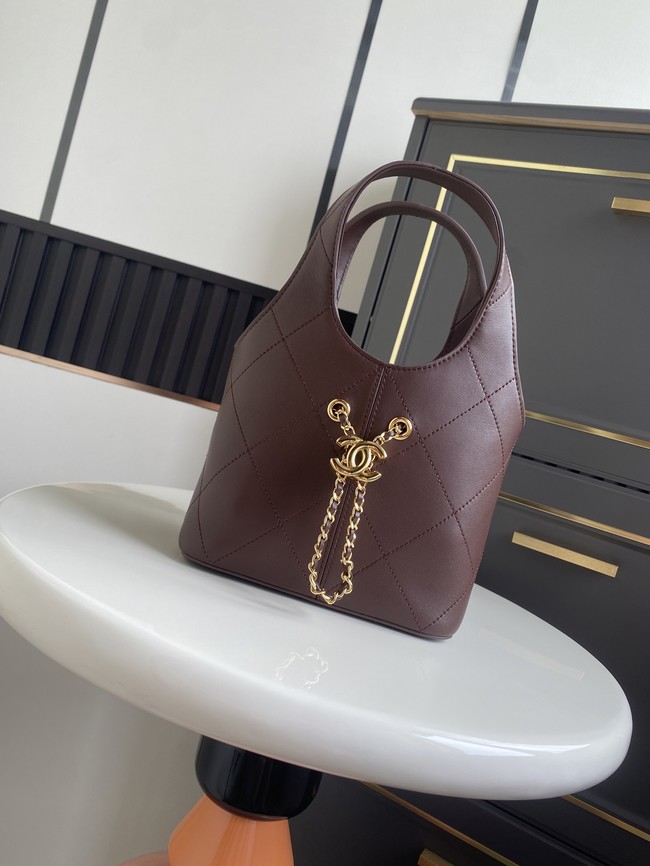 CHANEL Small Tote AS6132 Dark Burgundy