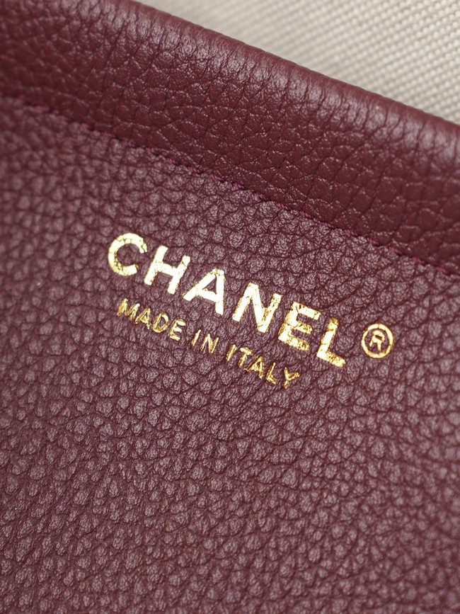 CHANEL Small Tote AS6288 Burgundy
