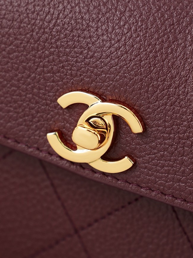 CHANEL Small Tote AS6288 Burgundy