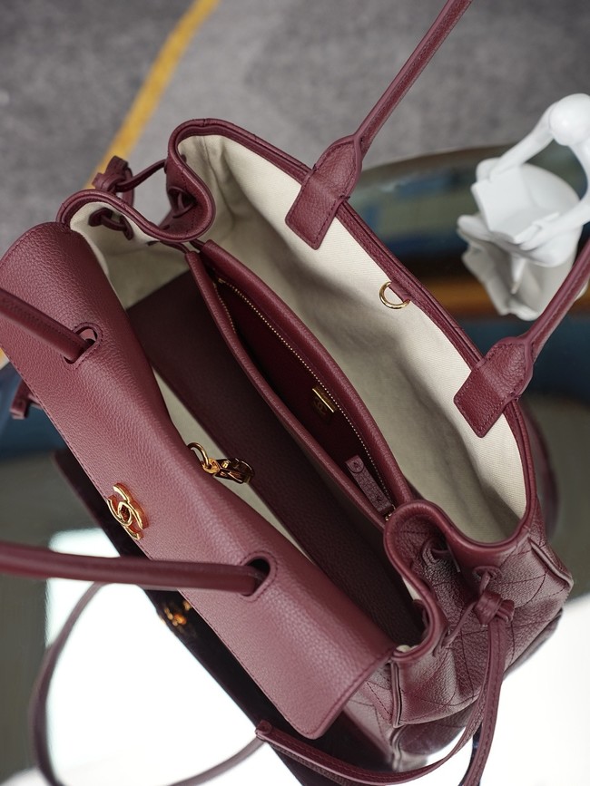 CHANEL Small Tote AS6288 Burgundy