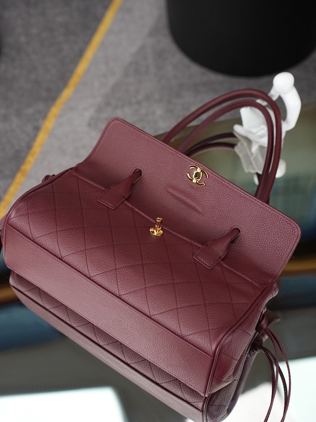 CHANEL Small Tote AS6288 Burgundy