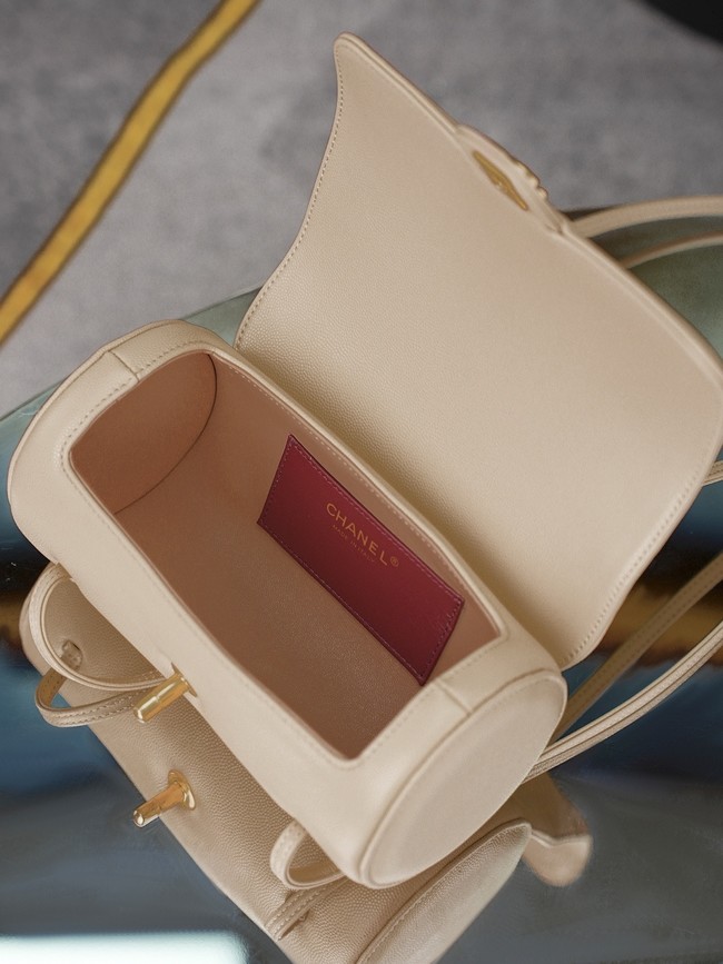 CHANEL mall Bowling Bag AS6143 Apricot